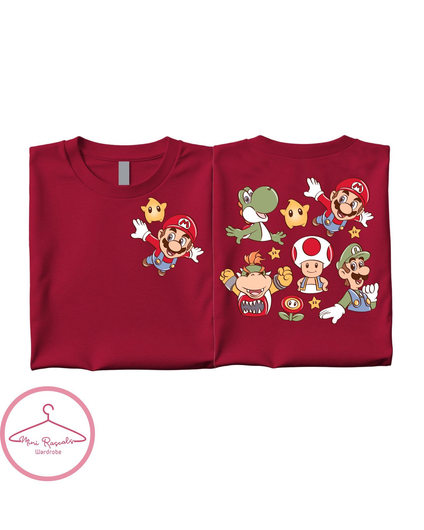 Retro Mario Kart Kids T-Shirt – Gaming Graphic Tee for Boys & Girls | Mini Rascals