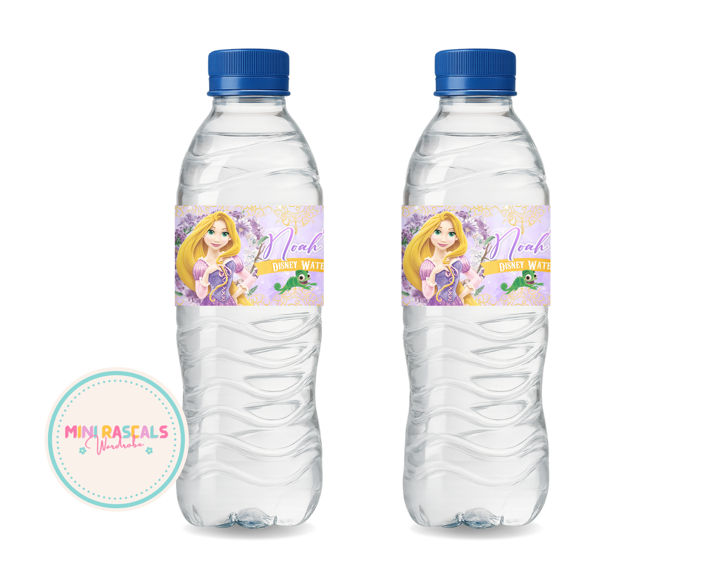 Tangled Personalised Party Bottle Labels | Water Bottle & Fruit Shoot Labels | Mini Rascals
