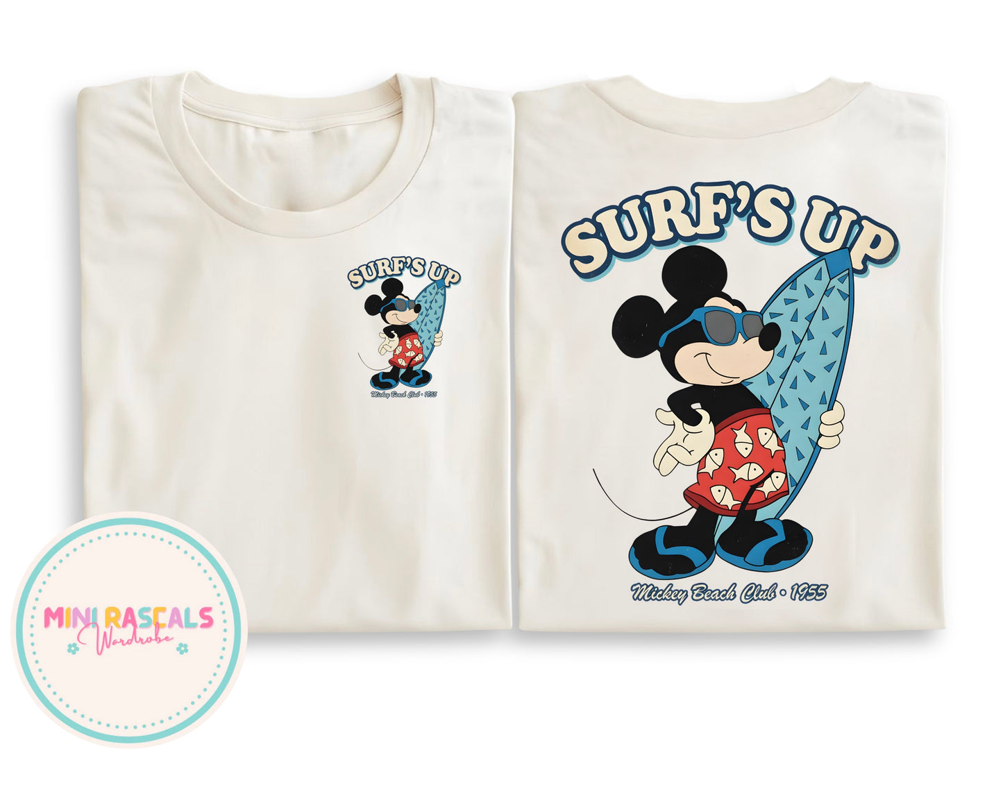 Mickey Mouse Surfs Up T-Shirt | Boys Disney Tee | Kids Summer Top