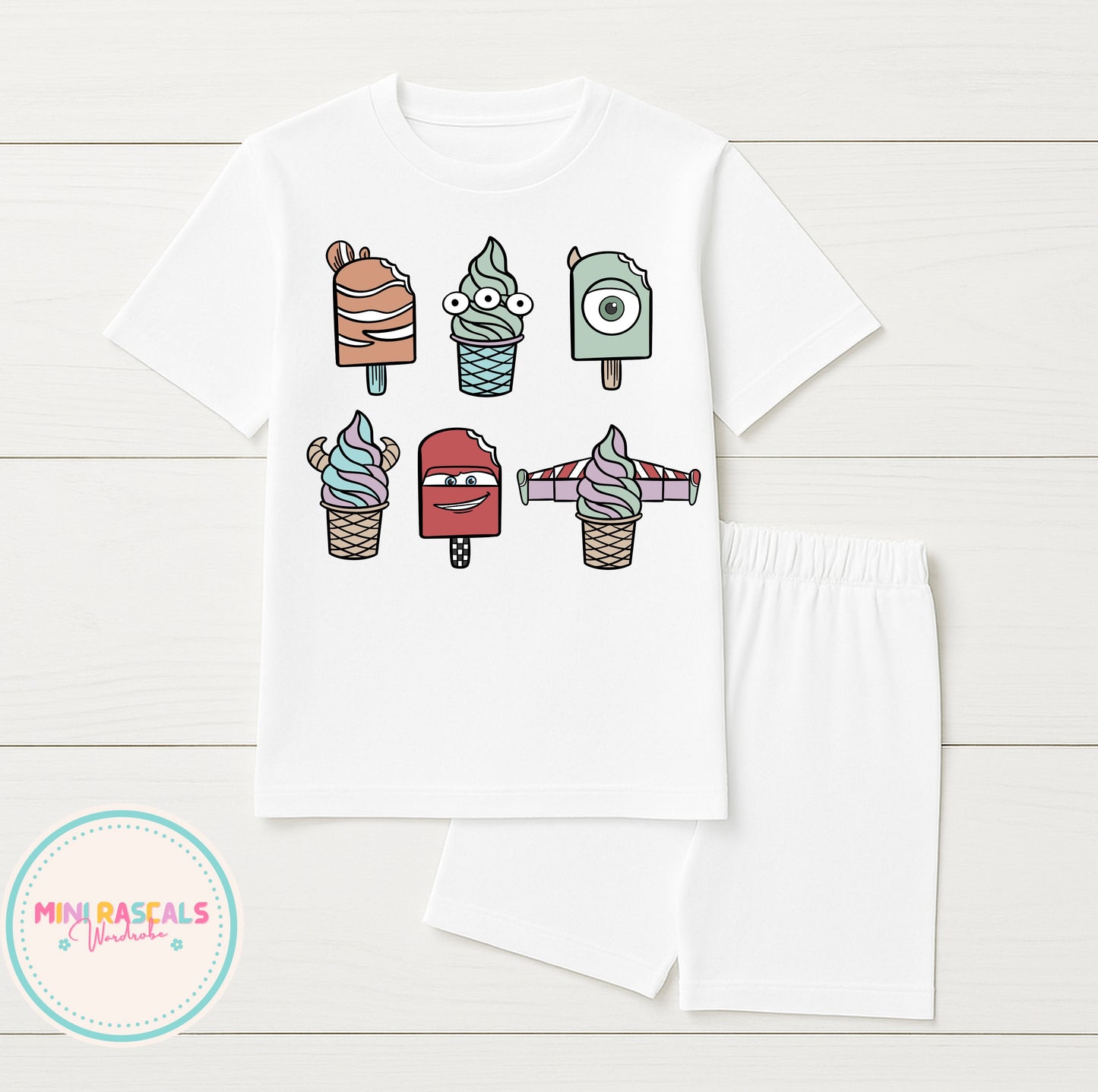 Disney Ice Cream T-Shirt & Short Set | Kids Summer Outfit