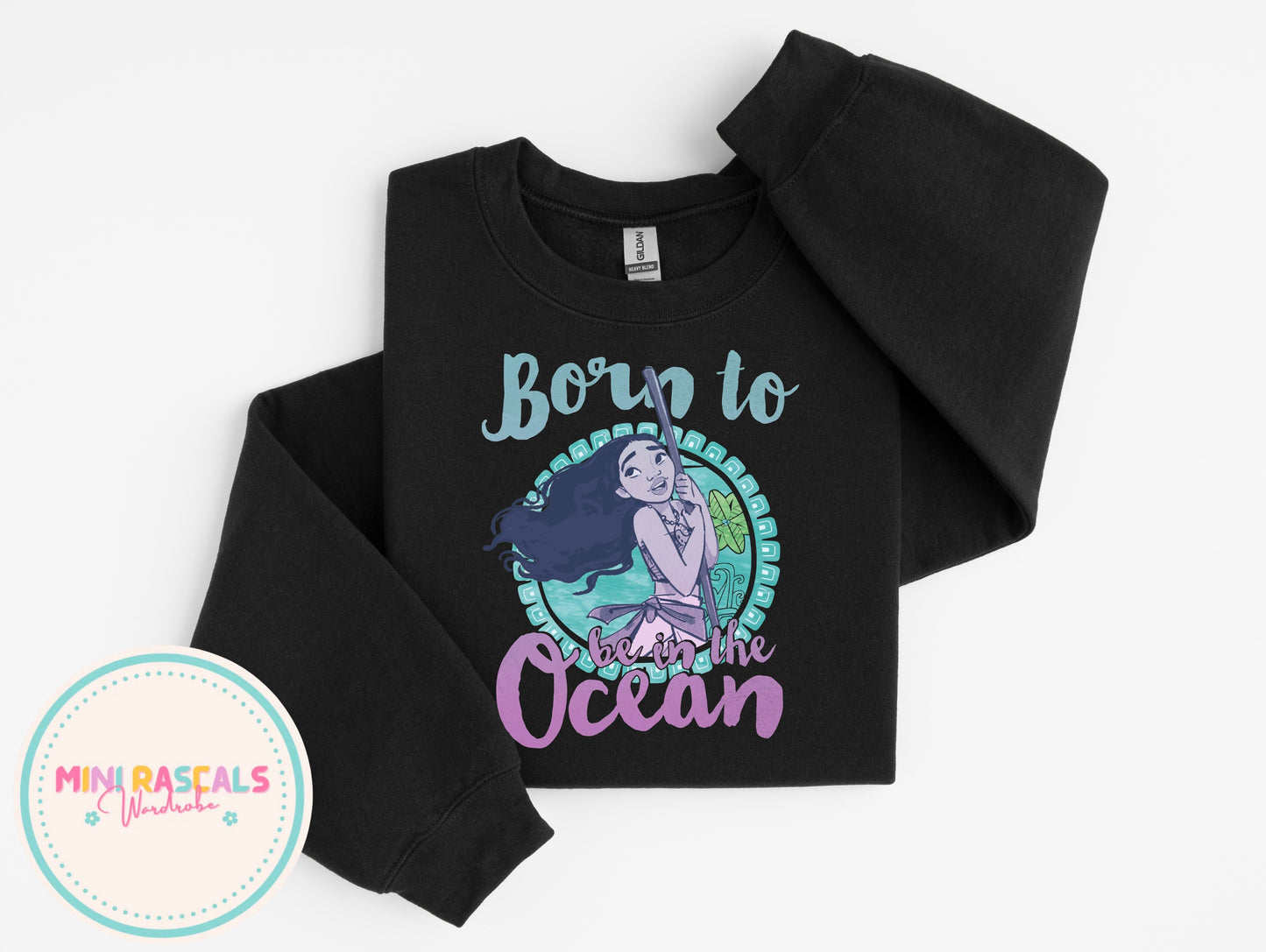 Born to be in the Ocean | Moana Inspired Kids T-Shirt & Sweatshirt | Personalised Disney-Inspired Top