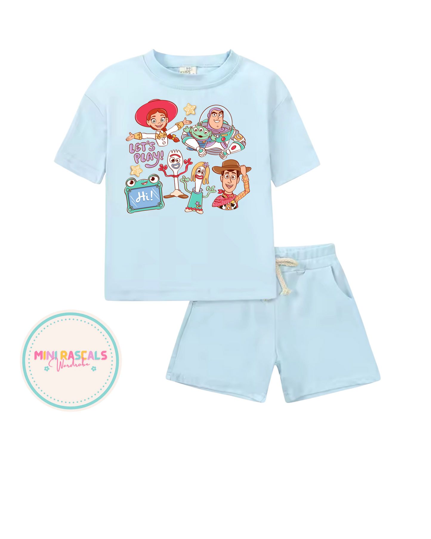 Toy Story Kids T-Shirt & Shorts Set – Woody & Buzz Boys Summer Outfit | Mini Rascals