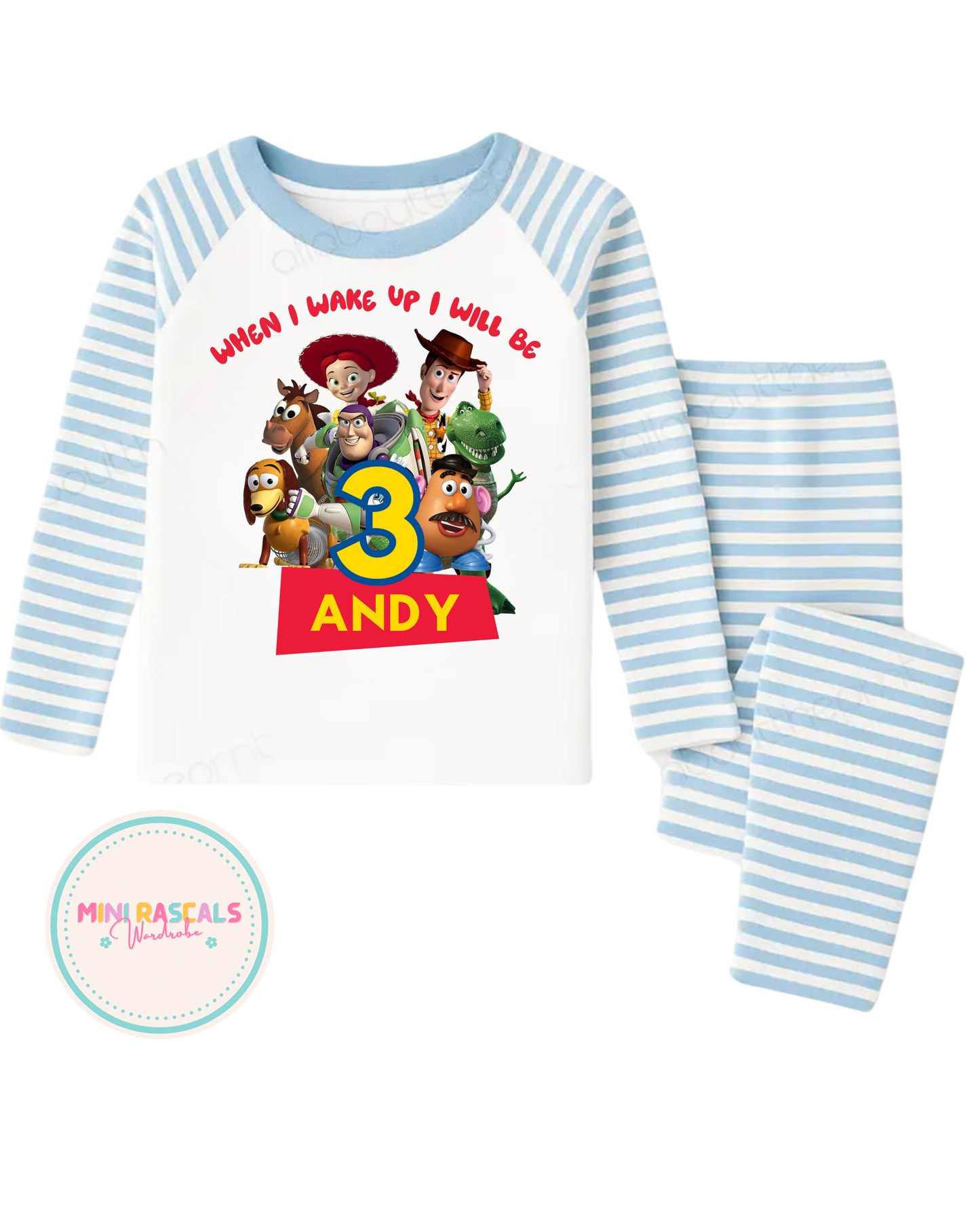 Toy Story Birthday Pyjamas | Woody Buzz Sleepwear | Boys Girls PJs