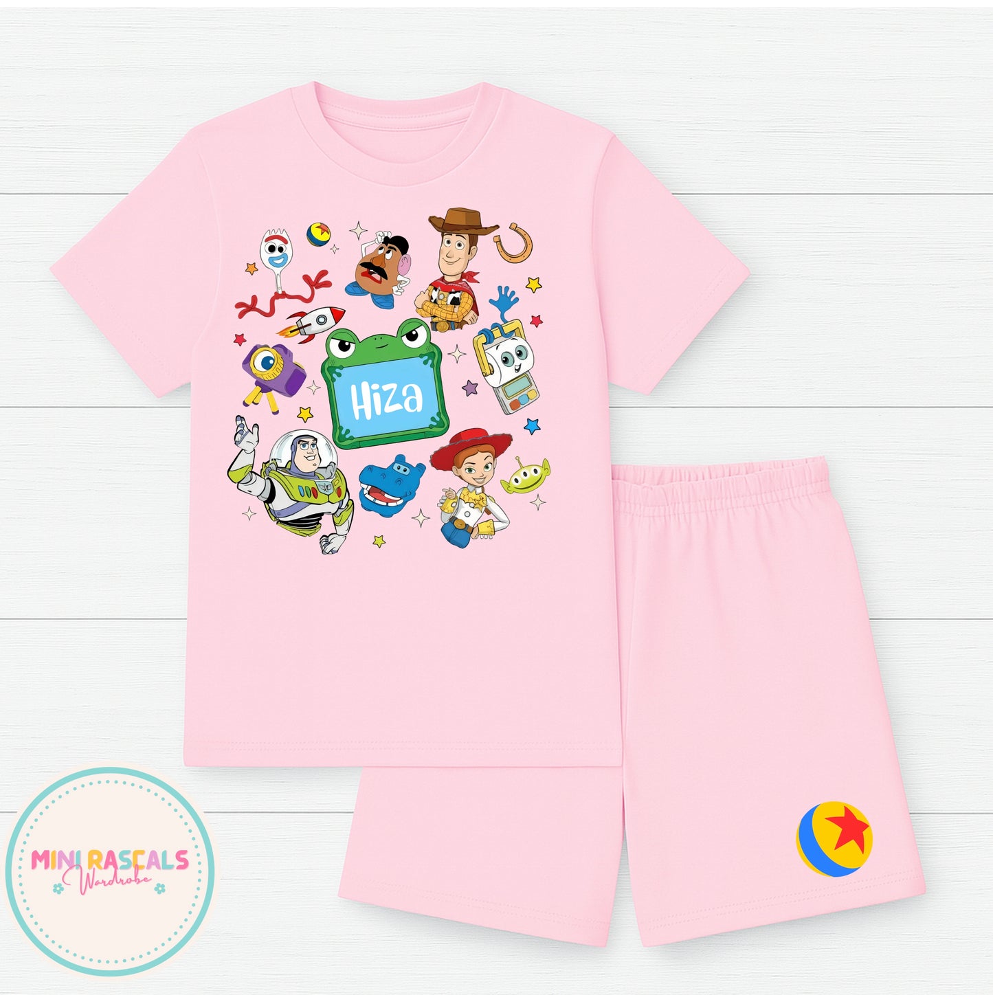 Toy Story Personalised Name Woody & Friends T-Shirt and Short Set | Kids Summer Outfit