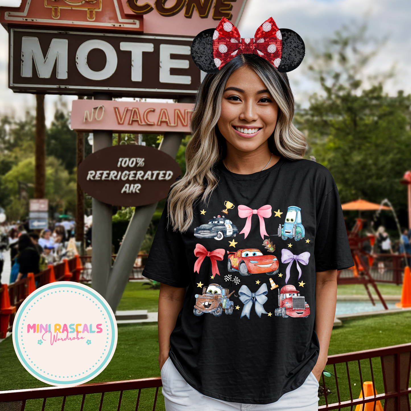 Disney Cars Bow Adults T-Shirt