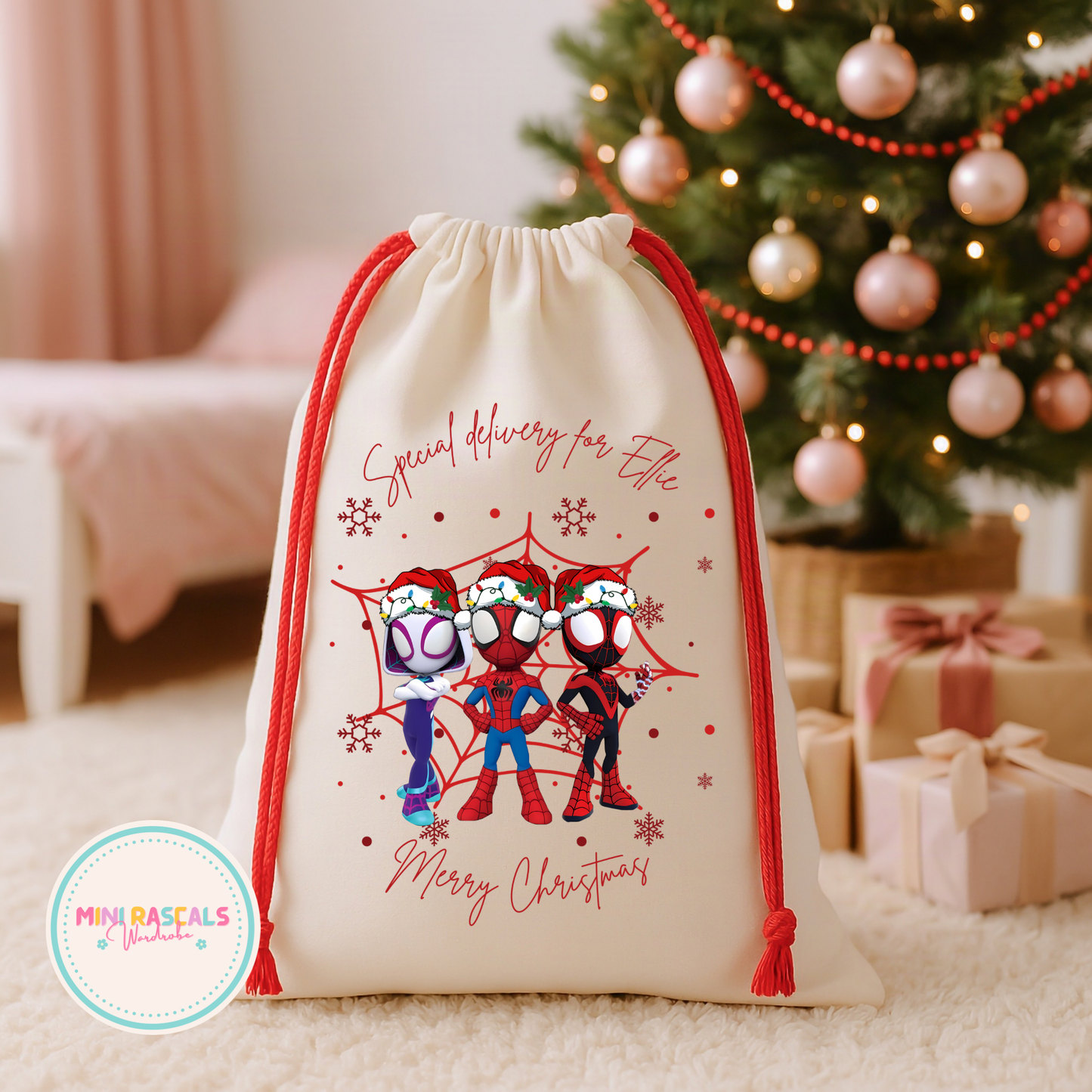 Personalised Spider-Man & Friends Christmas Sack