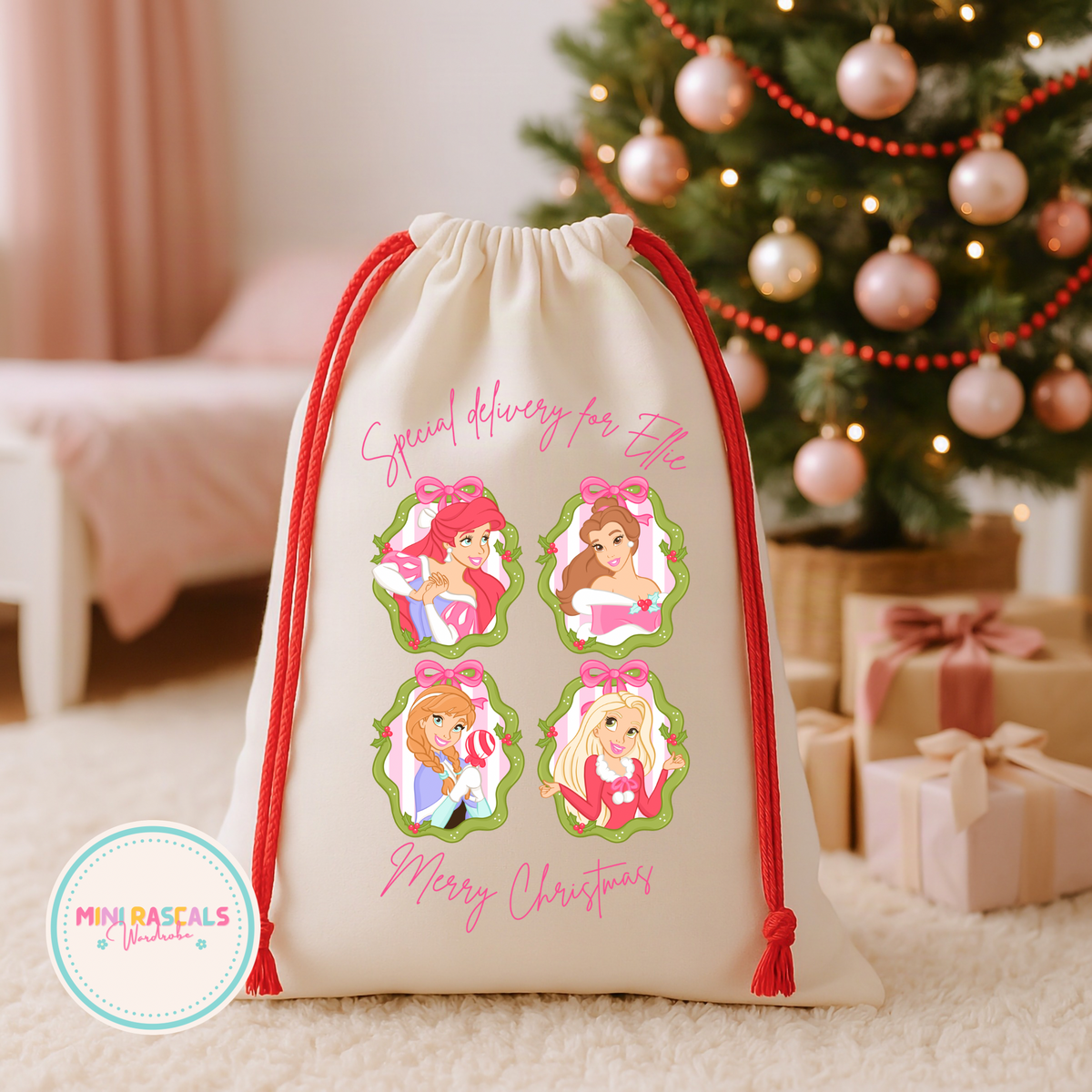 Personalised Disney Princess Magical Christmas Sack