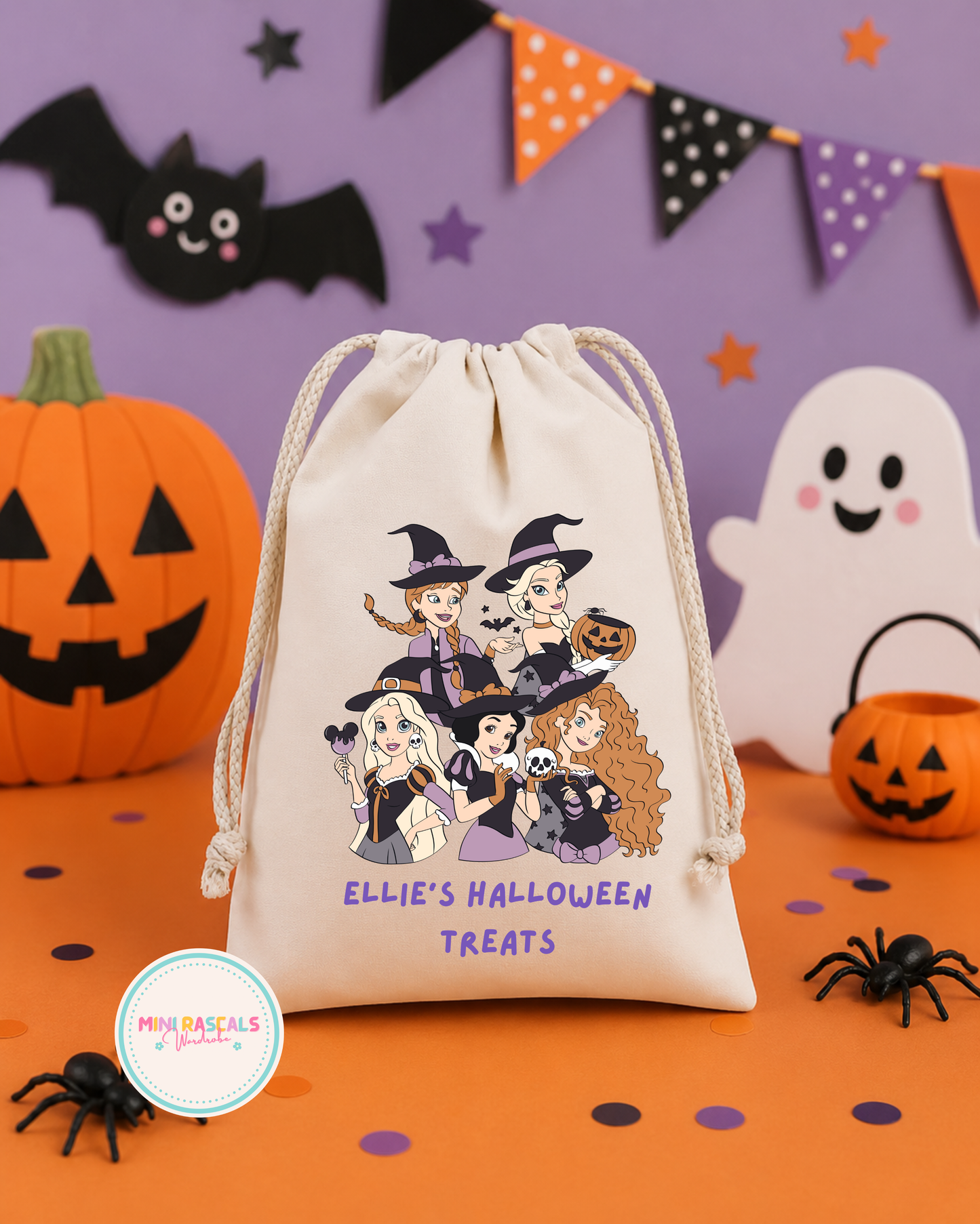 Disney Princess Halloween Personalised Treat Bag