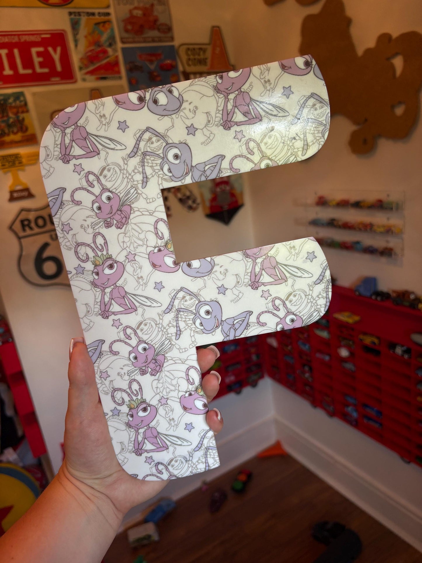 Personalised Acrylic Letters Initials – Bugs Life, Disney, Theme Nursery & Bedroom Decor