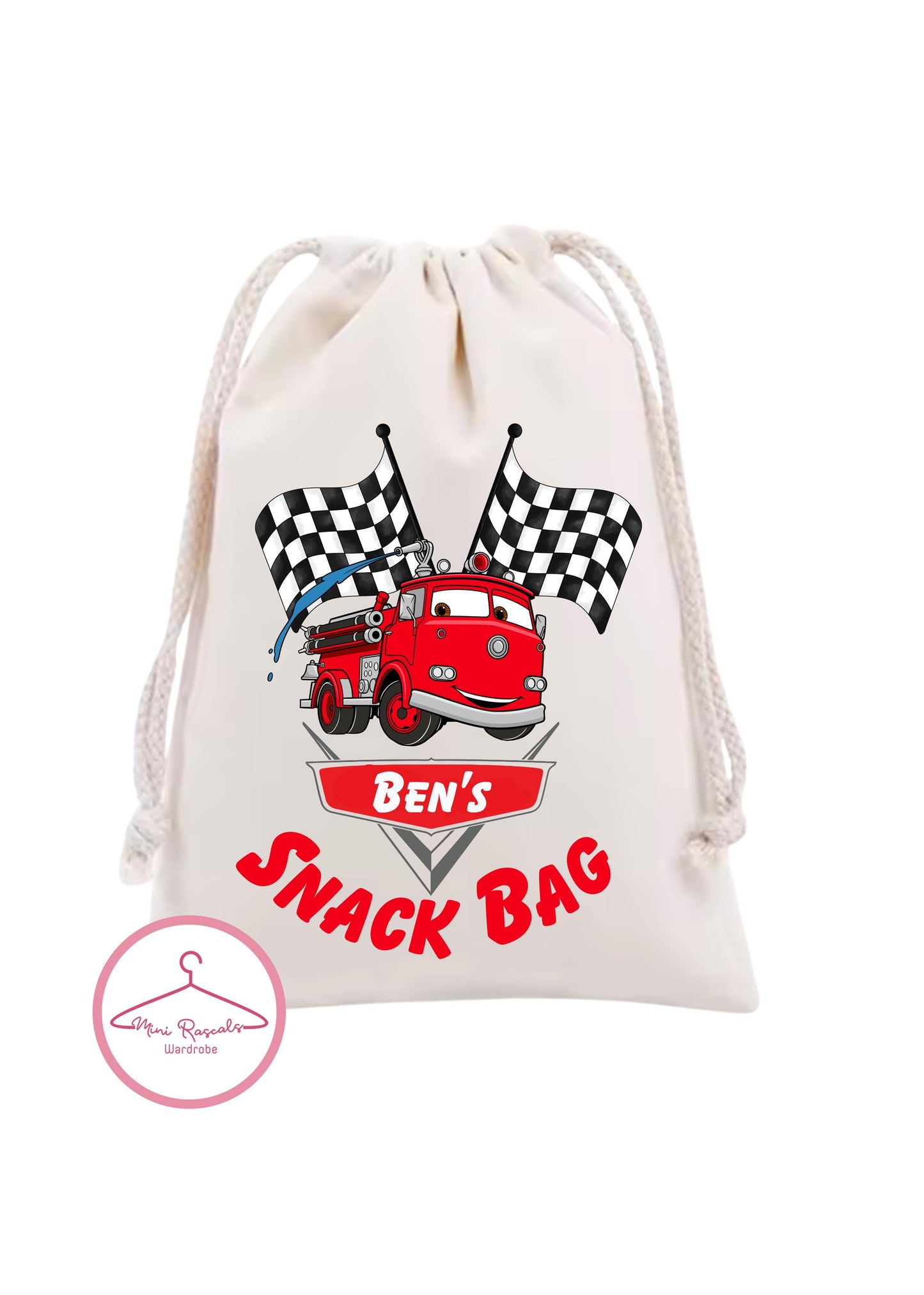 Personalised Disney Cars Snack Bag