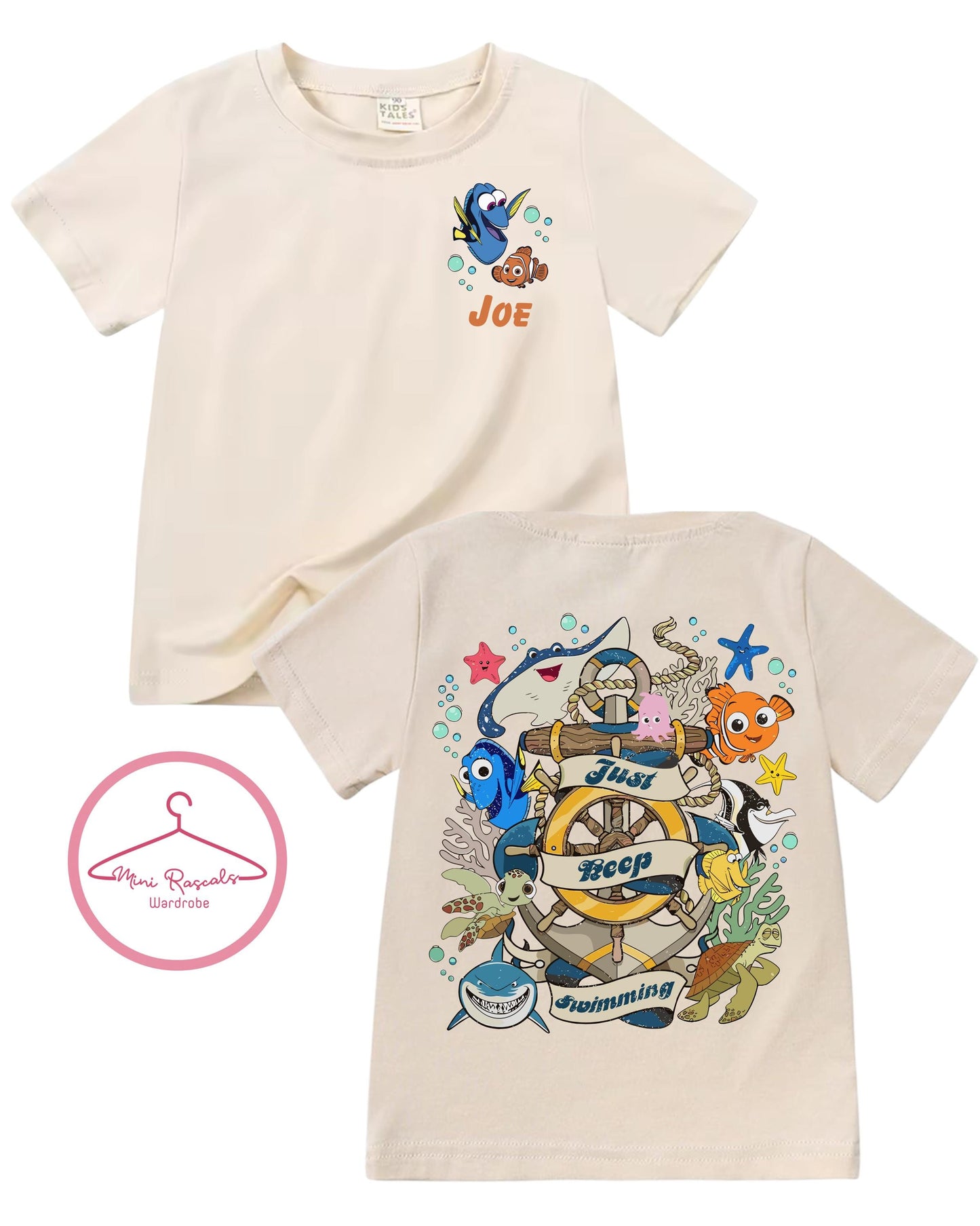 Finding Nemo, Finding Dory Personalised Kids Unisex Tshirt- Nemo, Dory, Disney, Pixar