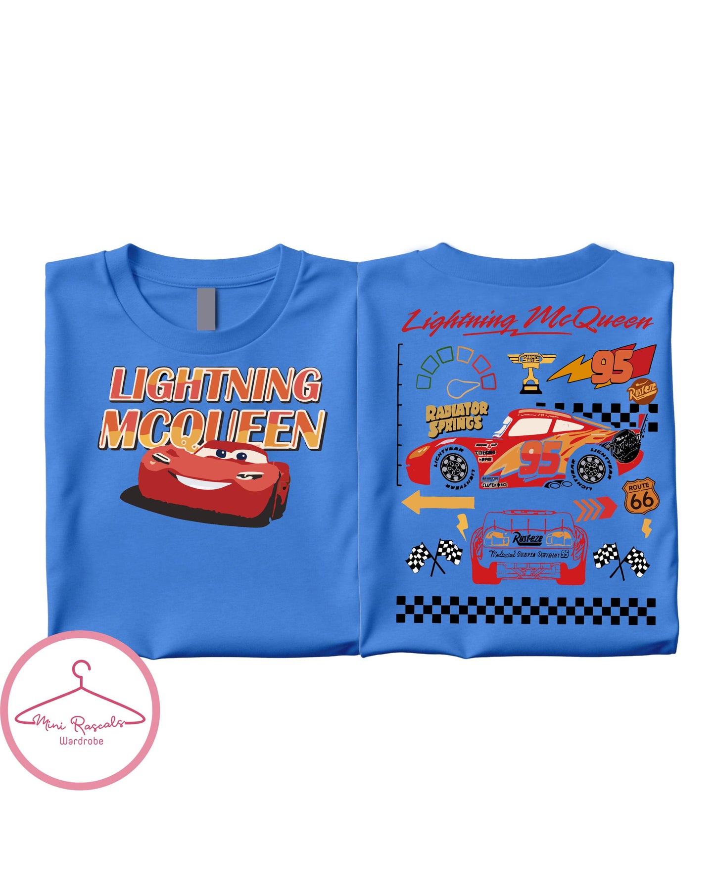 Kids Lightning McQueen T-Shirt | Racing Car Shirt | Birthday Gift | Radiator Springs Tee | Boys Girls Disney Inspired Top