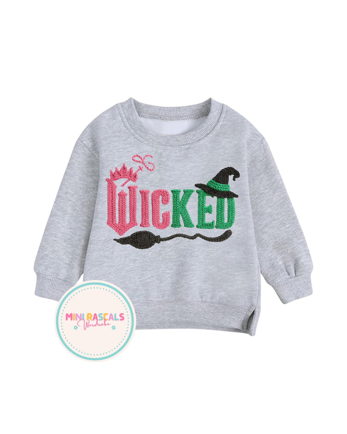 Wicked Kids Sweatshirt | Wicked Embroidered Look Jumper