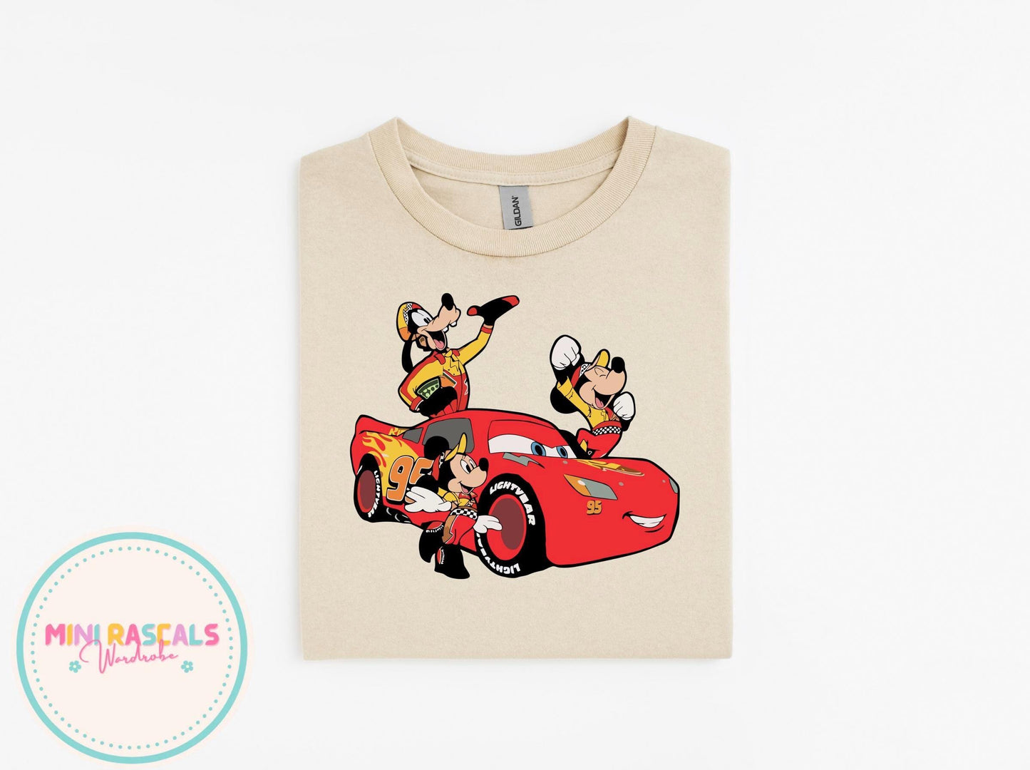 McQueen, Mickey and friends Racing - McQueen Kids T-Shirts and Sweatshirt