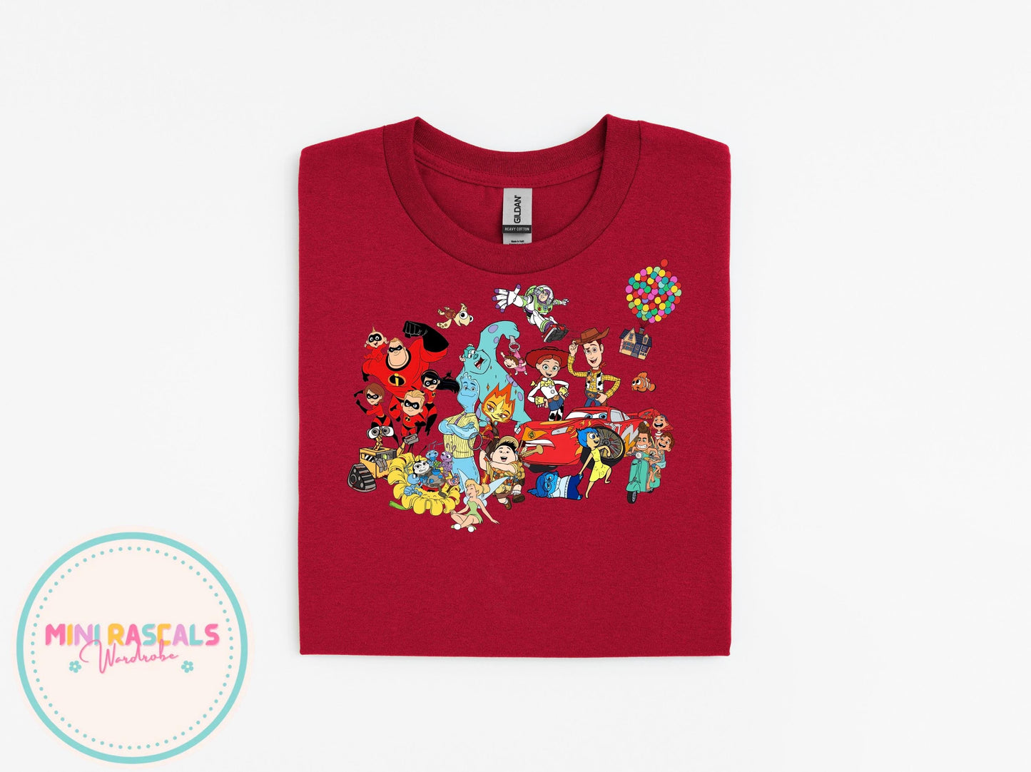 Disney Pixar Friends Kids Top | McQueen, Woody, Sully & Buzz | T-Shirt & Sweatshirt