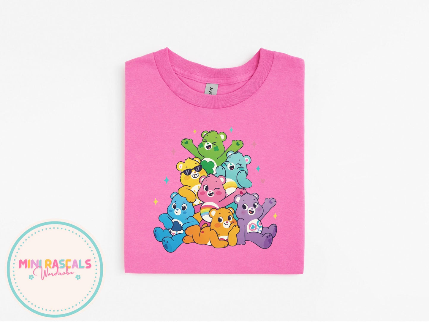Care Bear Rainbow Bear Squad Tee – Retro Rainbow Cute Graphic Shirt