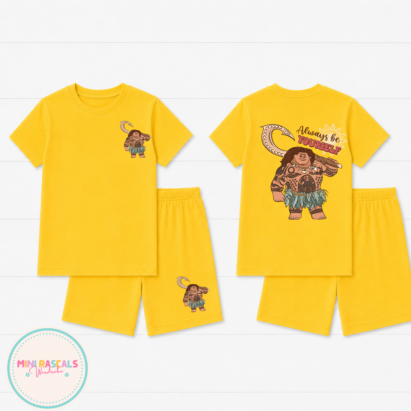 Disney Maui Moana 'Always Be Yourself' T-Shirt & Short Set | Kids Summer Outfit