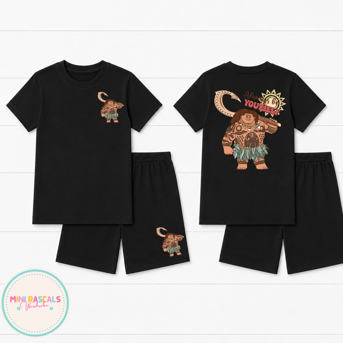 Disney Maui Moana 'Always Be Yourself' T-Shirt & Short Set | Kids Summer Outfit