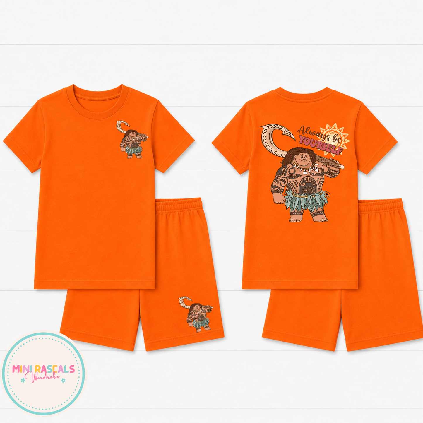 Disney Maui Moana 'Always Be Yourself' T-Shirt & Short Set | Kids Summer Outfit