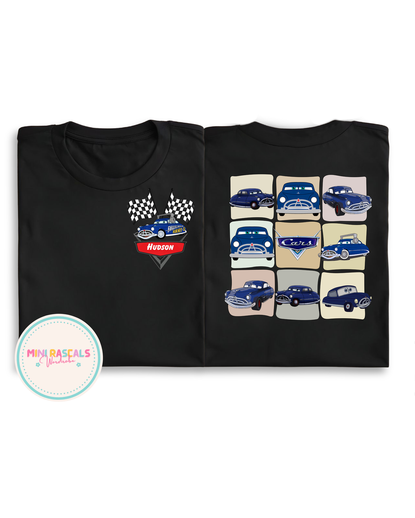 Personalised Doc Hudson Cars T-Shirt | Kids Unisex | Disney Pixar Cars Gift