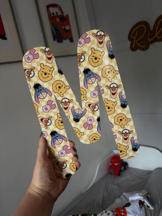 Personalised Acrylic Letters Initials – Winnie the Pooh, Disney, Theme Nursery & Bedroom Decor