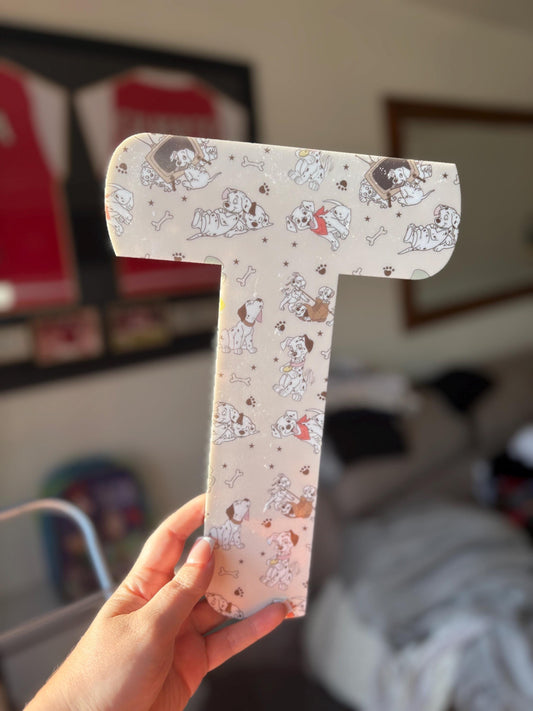 Personalised Acrylic Letters Initials – 101 Dalmatians, Disney, Theme Nursery & Bedroom Decor