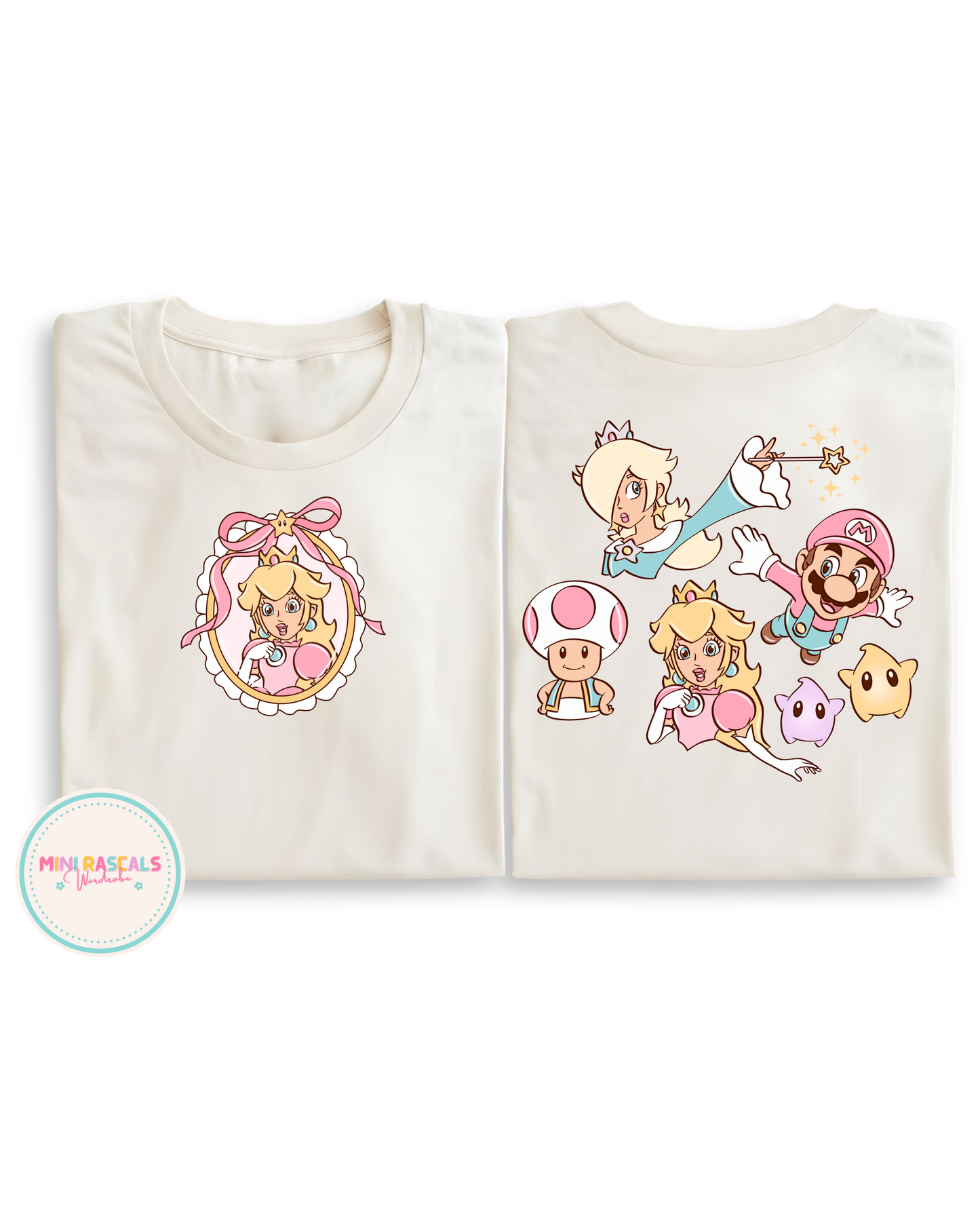 Princess Peach Mario Kart Girls T-Shirt – Cute Gaming Tee for Kids | Mini Rascals