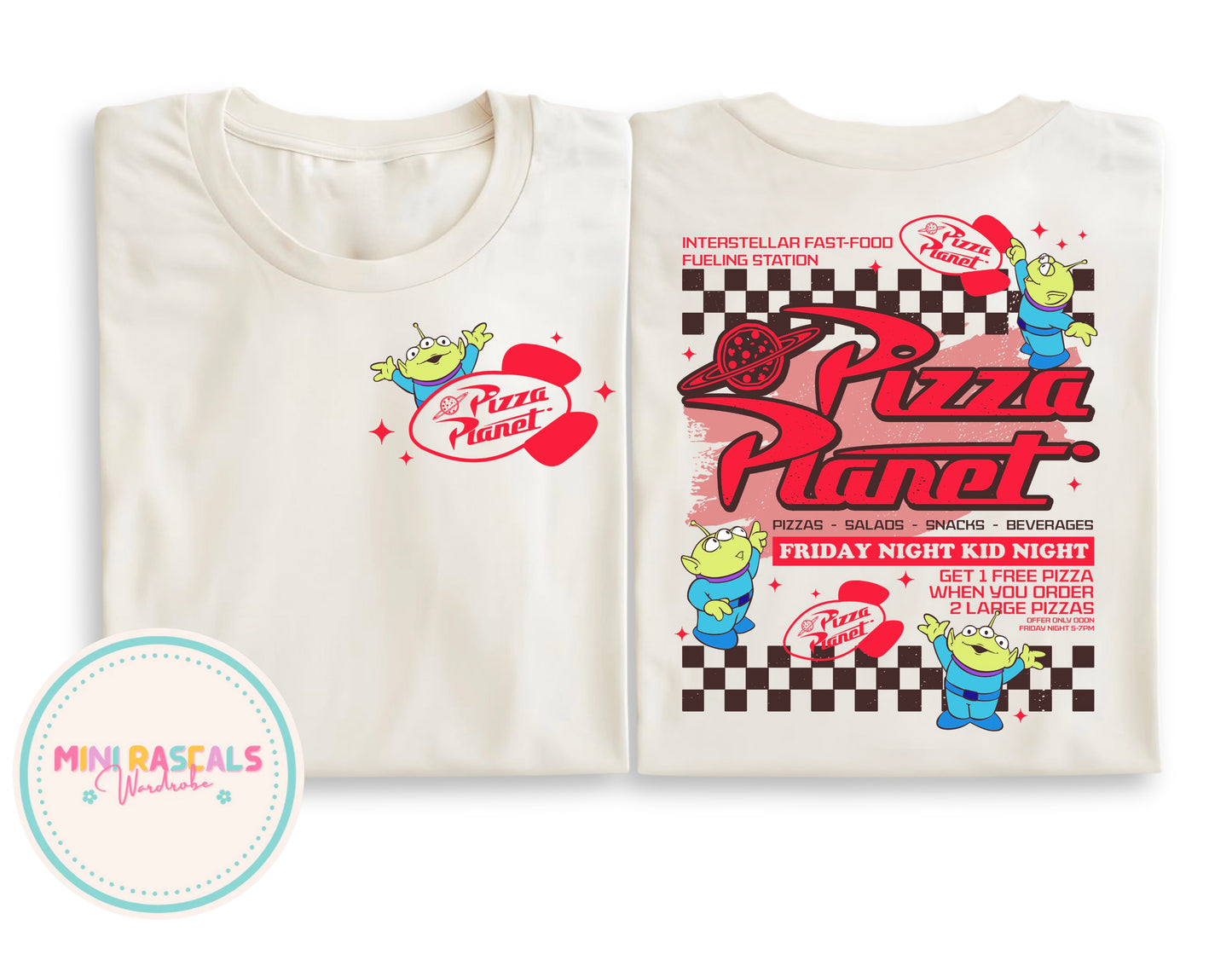 Pizza Planet Alien Toy Story Kids T-Shirt