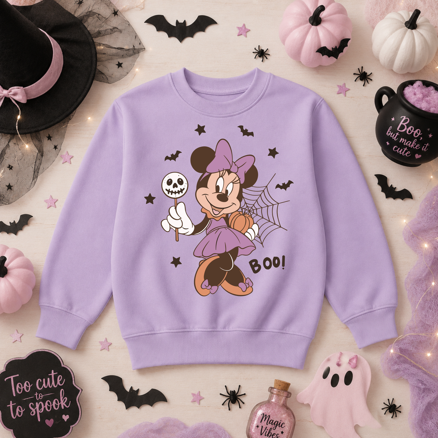 Minnie Mouse Halloween T-Shirt & Sweatshirt | Kids Halloween Costume Top | Mini Rascals