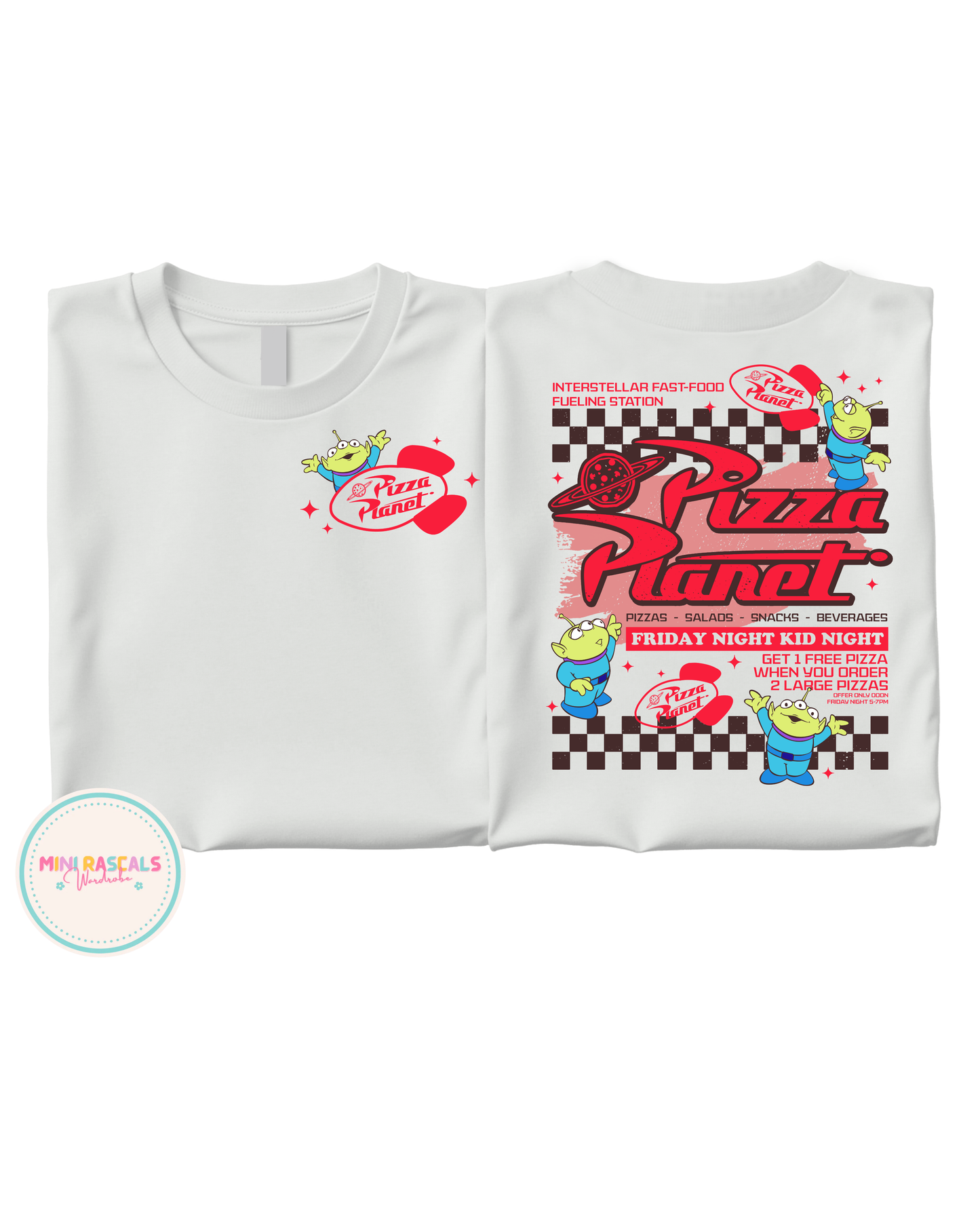 Pizza Planet Alien Toy Story Kids T-Shirt