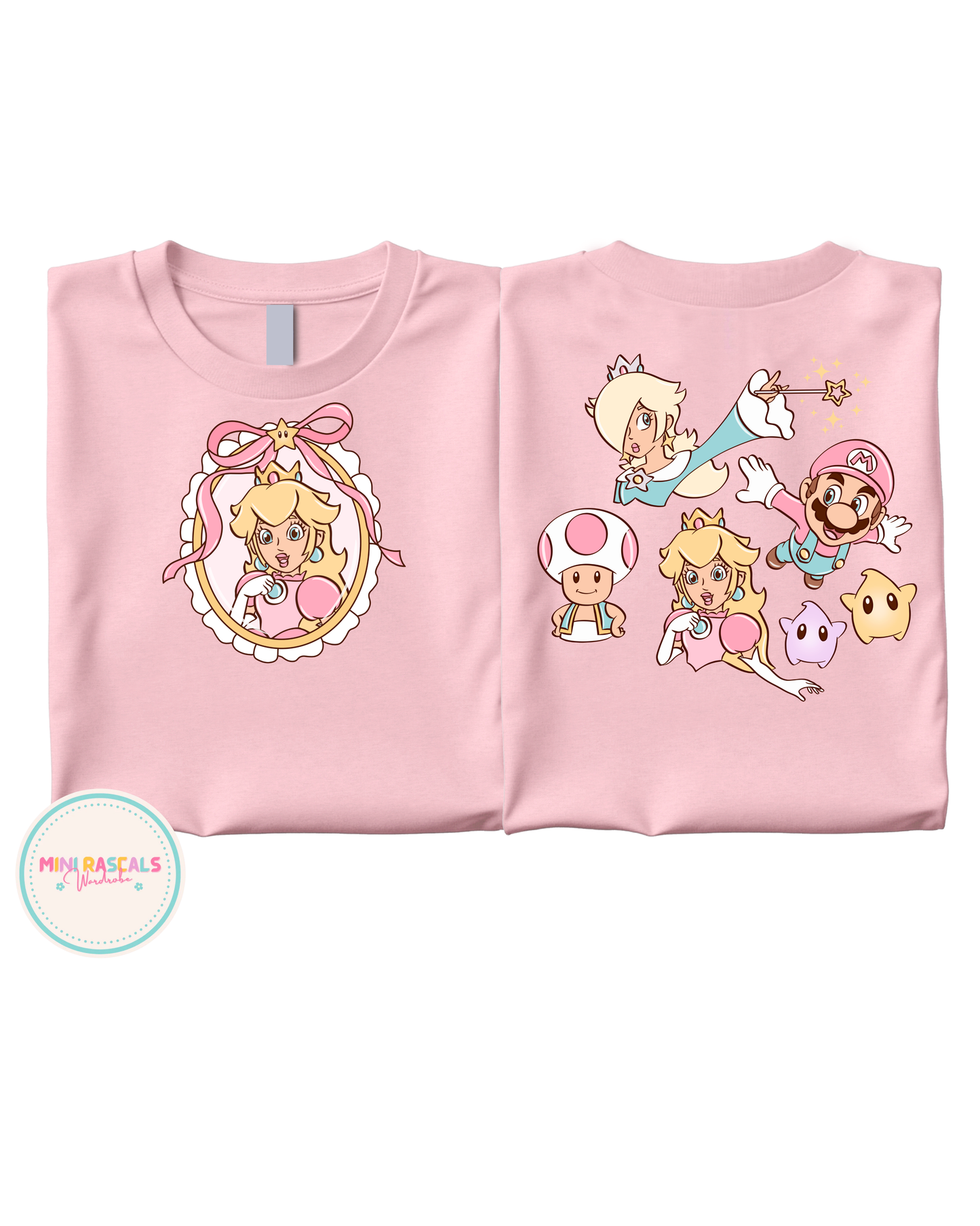 Princess Peach Mario Kart Girls T-Shirt – Cute Gaming Tee for Kids | Mini Rascals