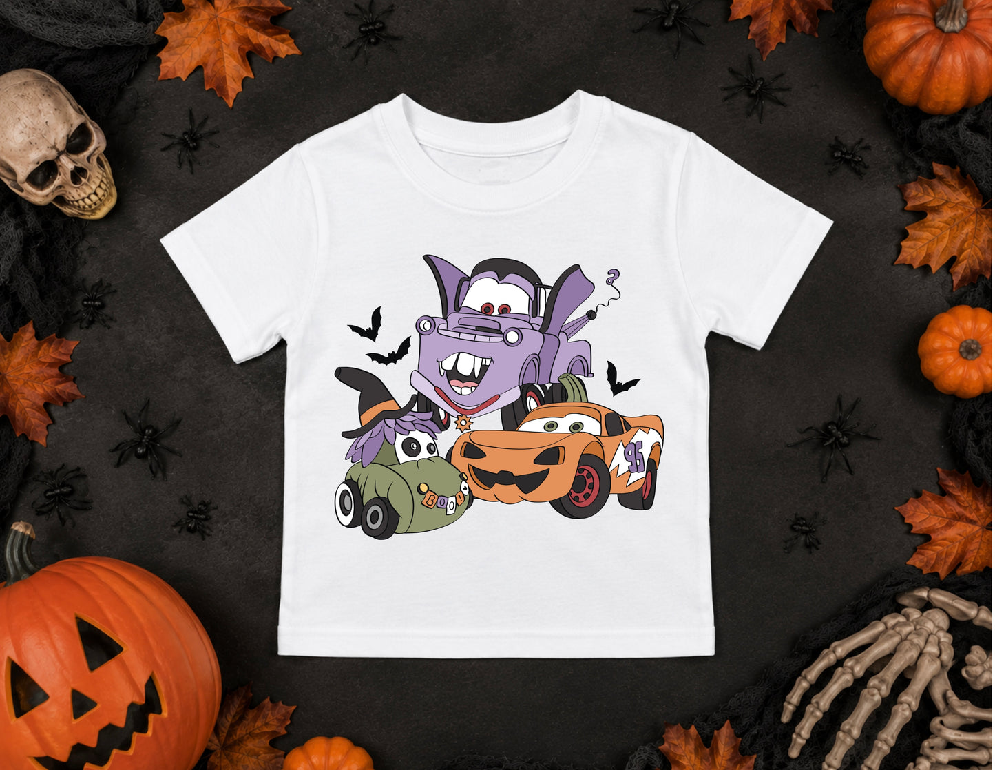 Lightning McQueen & Mater Halloween T-Shirt & Sweatshirt | Kids Halloween Costume Top | Mini Rascals