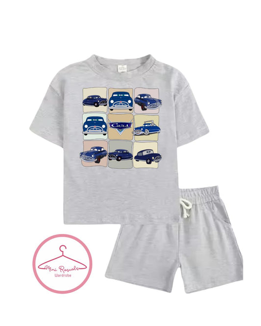 Hudson Hornet Cars 2-Piece Cotton T-Shirt & Shorts Set