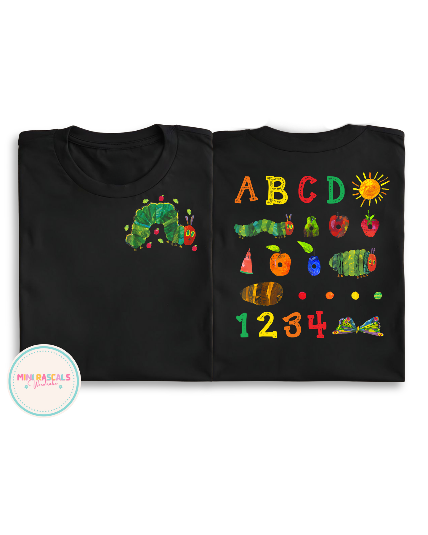 The Very Hungry Caterpillar T-Shirt | Alphabet & Numbers Kids Tee