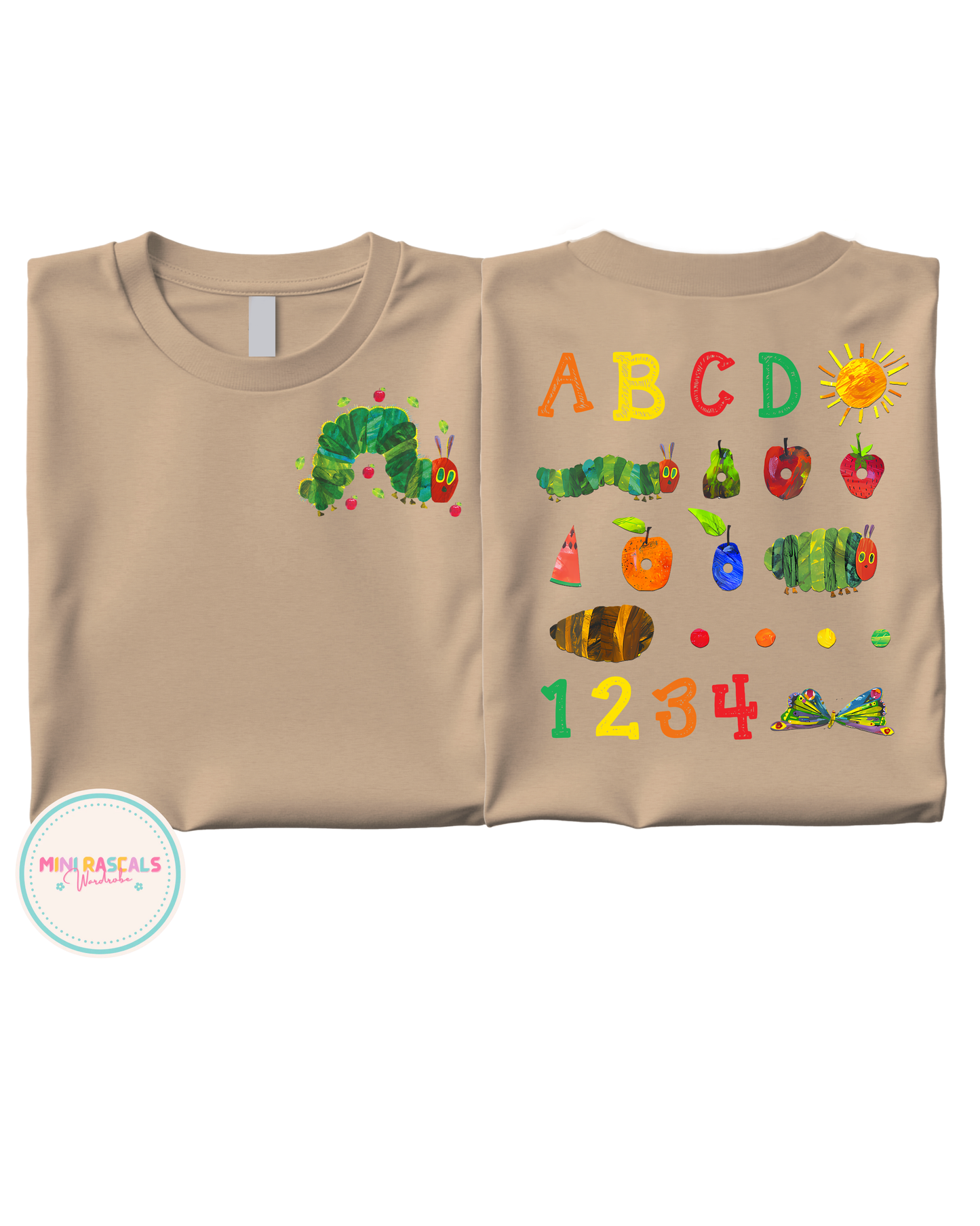 The Very Hungry Caterpillar T-Shirt | Alphabet & Numbers Kids Tee