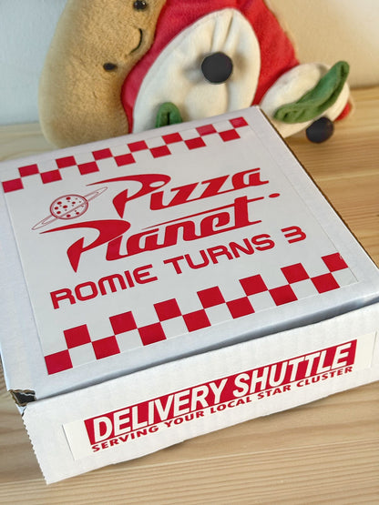 Personalised Pizza Planet Pizza & Cake Boxes | Toy Story Party Favour | Kids Birthday