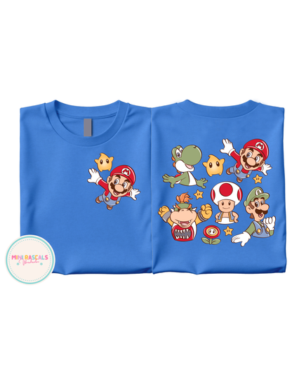 Retro Mario Kart Kids T-Shirt – Gaming Graphic Tee for Boys & Girls | Mini Rascals