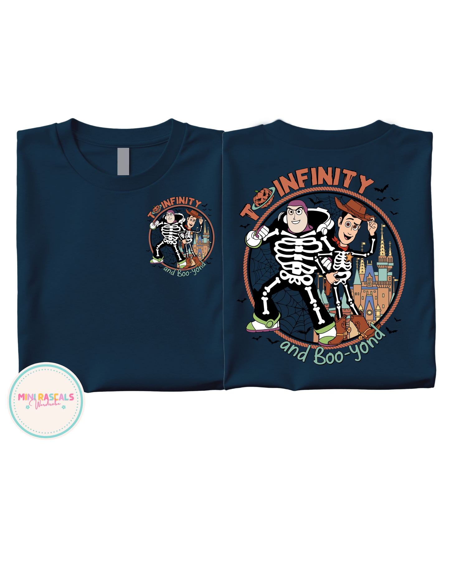 Toy Story To Infinity and Boo To You Halloween T-Shirt & Sweatshirt | Kids Halloween Top | Mini Rascals