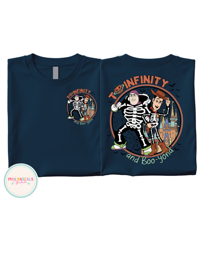 Toy Story To Infinity and Boo To You Halloween T-Shirt & Sweatshirt | Kids Halloween Top | Mini Rascals