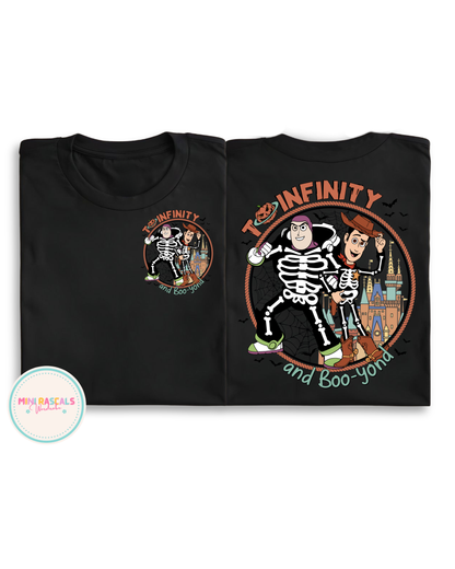 Toy Story To Infinity and Boo To You Halloween T-Shirt & Sweatshirt | Kids Halloween Top | Mini Rascals