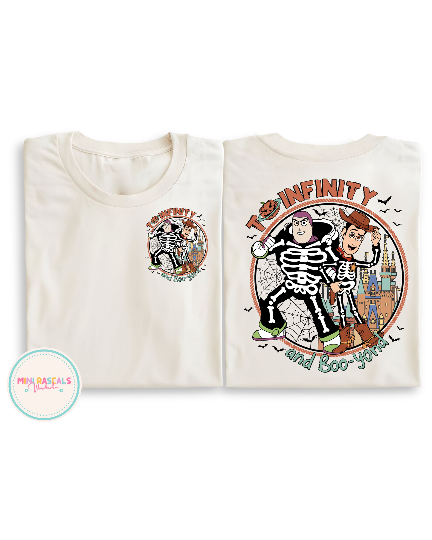 Toy Story To Infinity and Boo To You Halloween T-Shirt & Sweatshirt | Kids Halloween Top | Mini Rascals