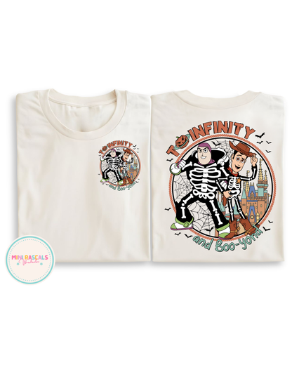 Toy Story To Infinity and Boo To You Halloween T-Shirt & Sweatshirt | Kids Halloween Top | Mini Rascals