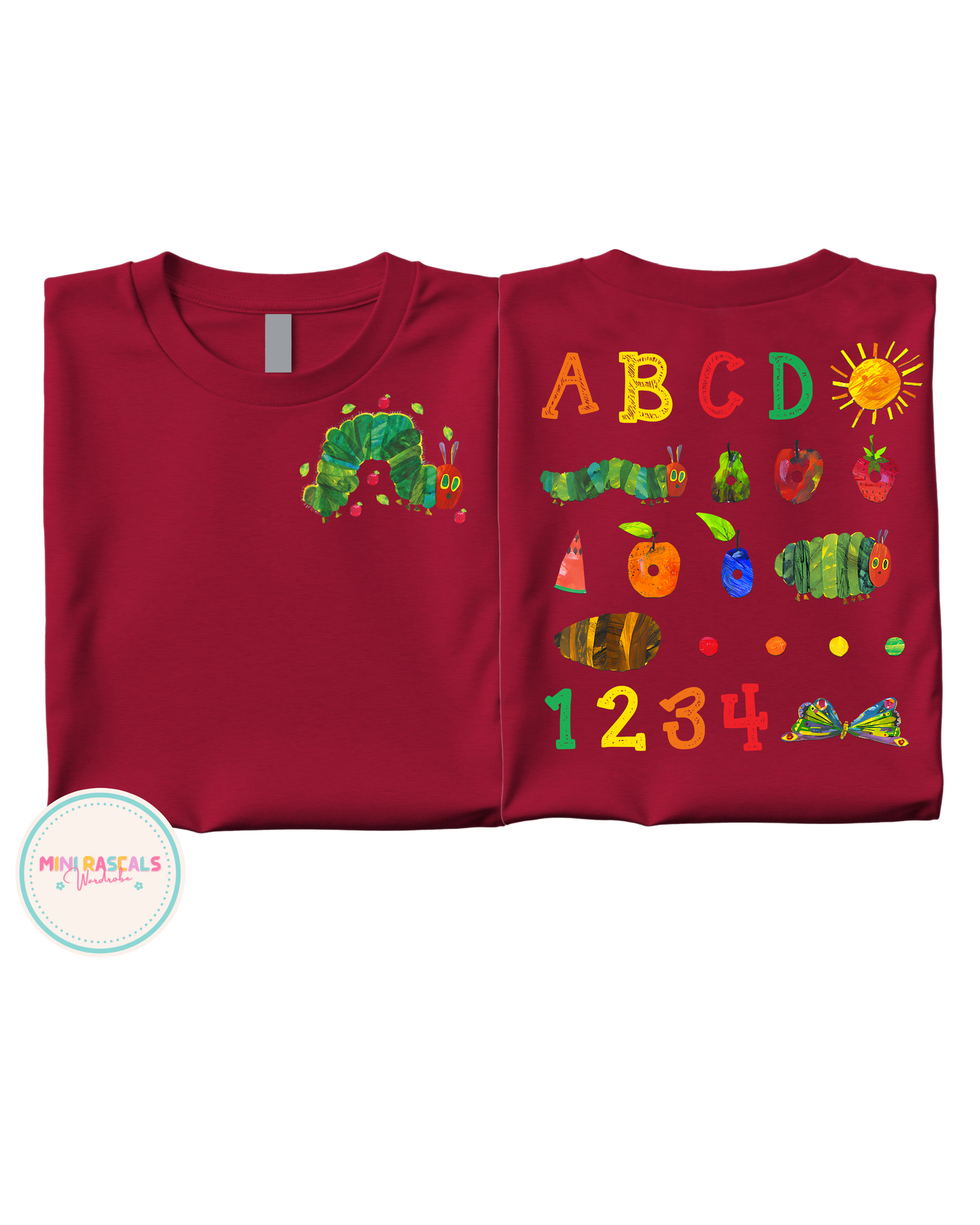 The Very Hungry Caterpillar T-Shirt | Alphabet & Numbers Kids Tee