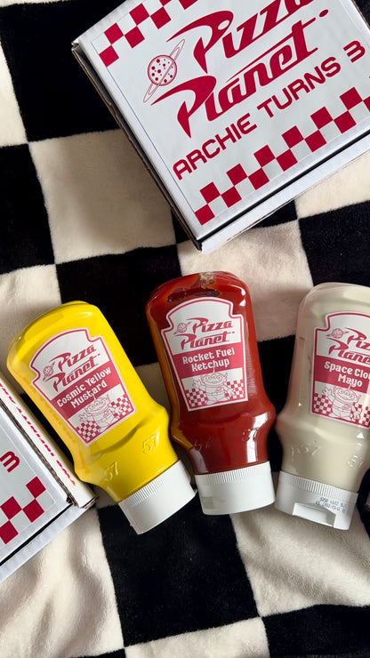 Pizza Planet Toy Story Character Sauce Labels – Pack of 3 (Copy)