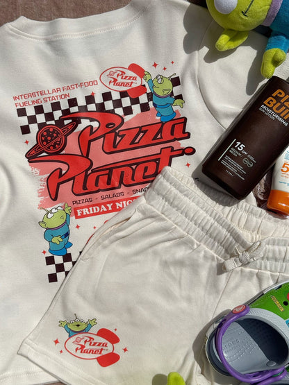 Pizza Planet Alien T-Shirt and Short Set | Kids Toy Story Summer Set