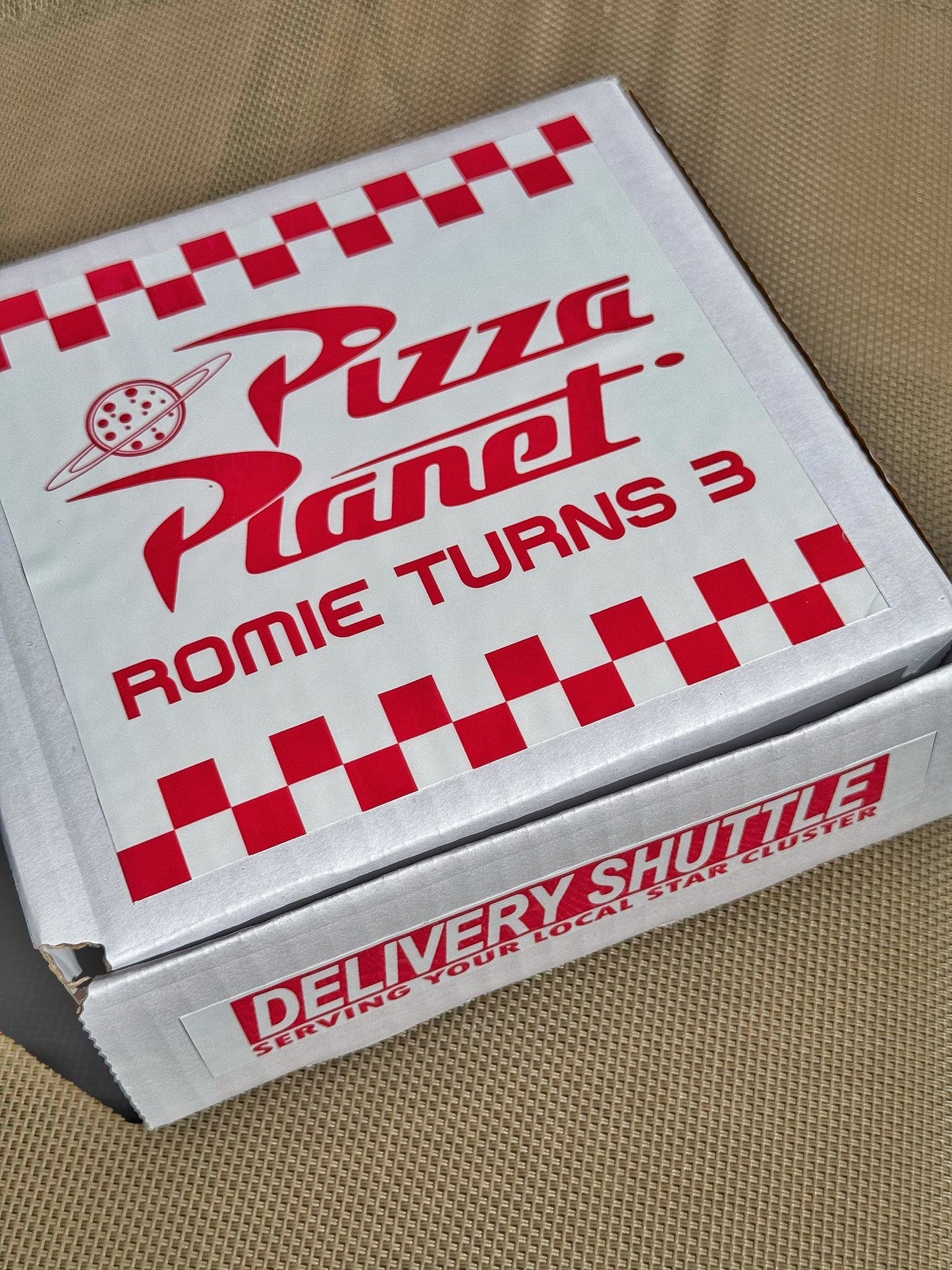 Personalised Pizza Planet Pizza & Cake Boxes | Toy Story Party Favour | Kids Birthday
