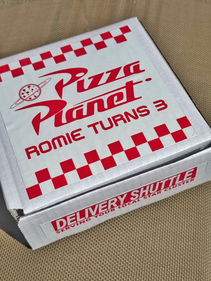 Personalised Pizza Planet Pizza & Cake Boxes | Toy Story Party Favour | Kids Birthday