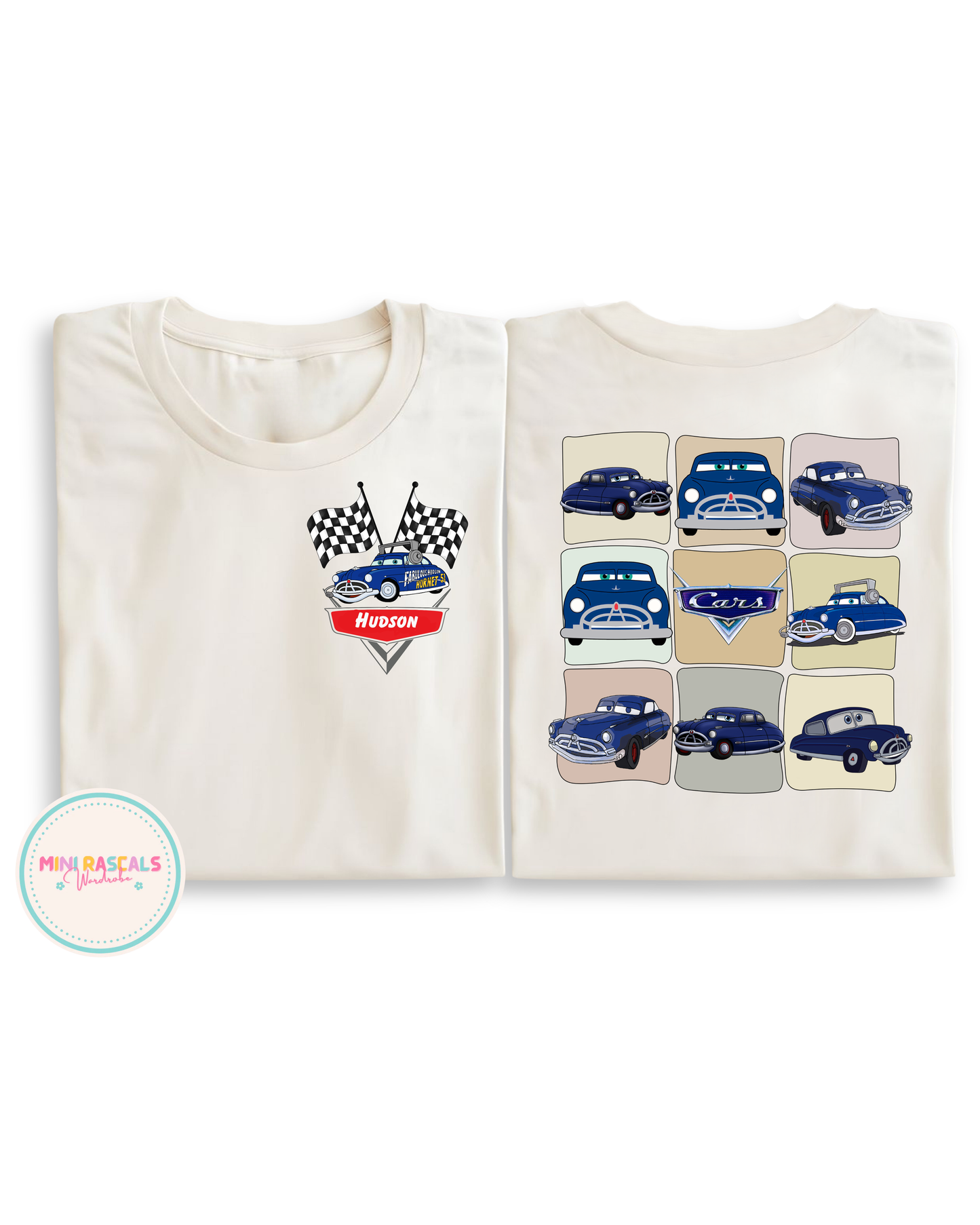 Personalised Doc Hudson Cars T-Shirt | Kids Unisex | Disney Pixar Cars Gift