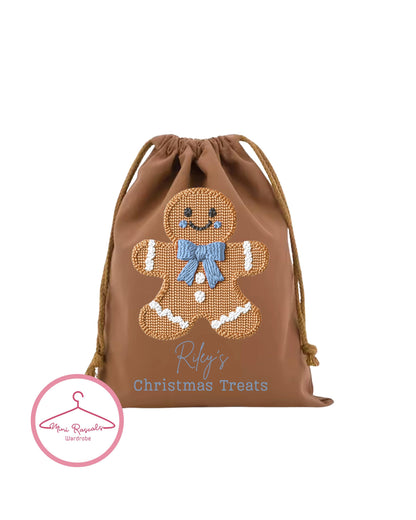 Personalised Gingerbread Christmas Treat Bag