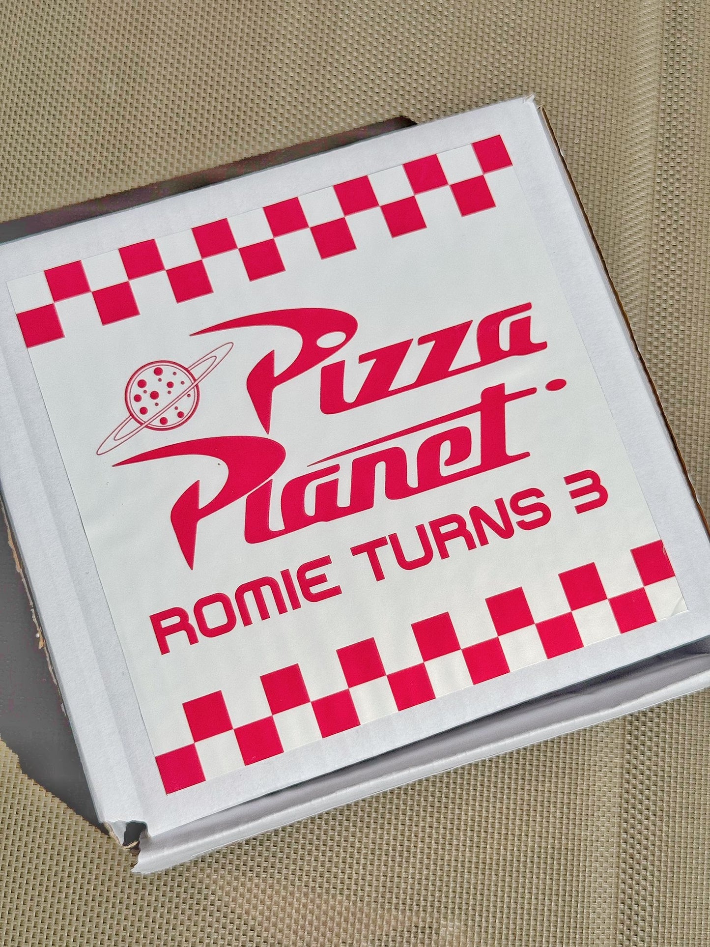 Personalised Pizza Planet Pizza & Cake Boxes | Toy Story Party Favour | Kids Birthday